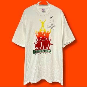 VINTAGE 90s RICHARD SIMMONS RETREAT SIGNED T SHIRT MENS SIZE XXL RARE